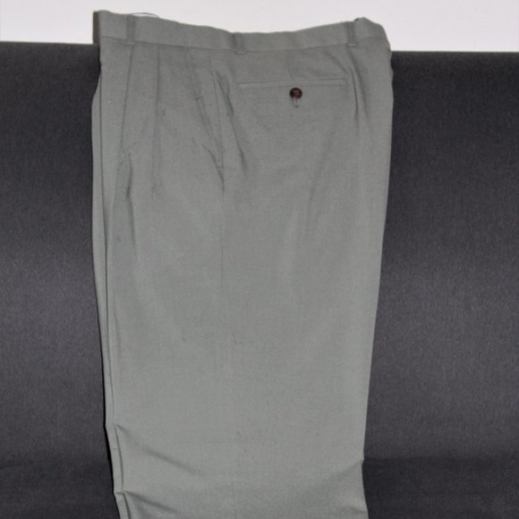 New Boulevard Club Dress Pants Olive Green with Elasticized Waist - Picture 3 of 7